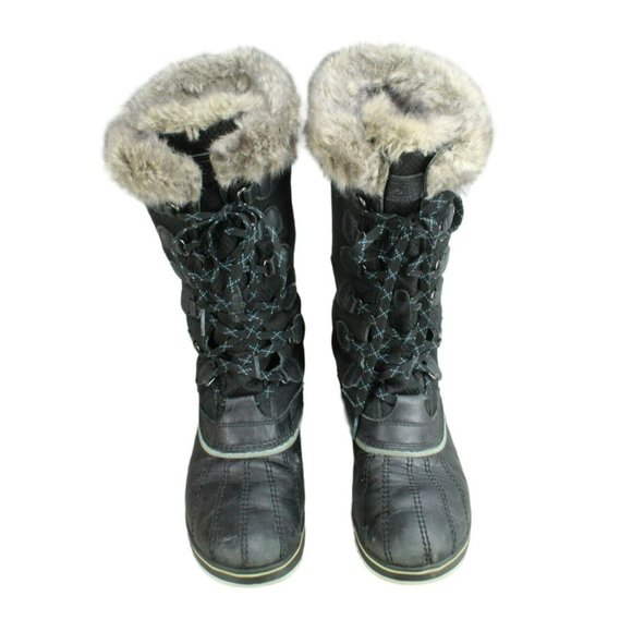 LL Bean Rangeley Black Leather Waterproof Insulated Tall Pac Boots Size 10 M - Picture 4 of 9